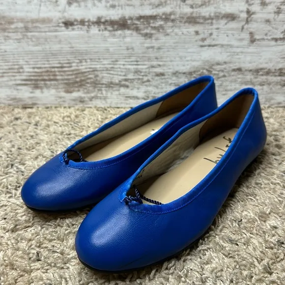 French Sole Womens Nicky Hilton - Kathy Navy Ballet Flats Size 7.4 fs/ny