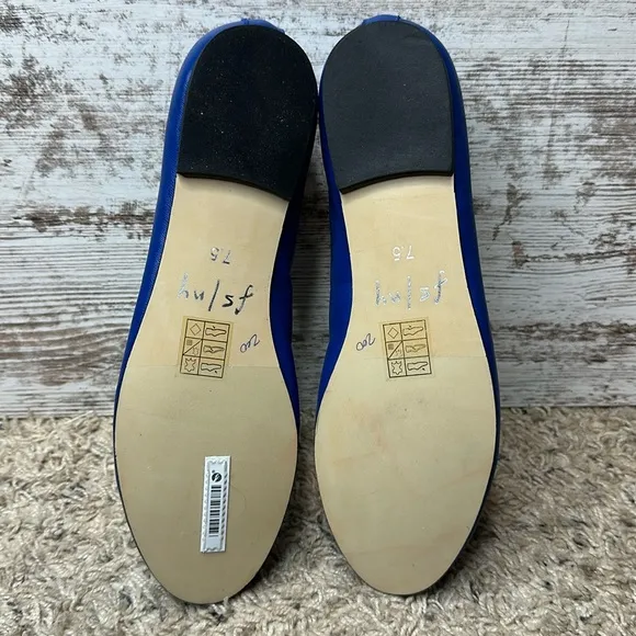French Sole Womens Nicky Hilton - Kathy Navy Ballet Flats Size 7.4 fs/ny