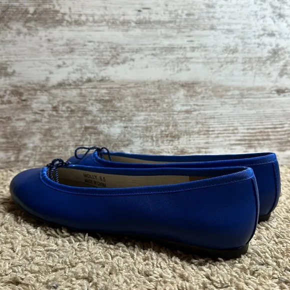 French Sole Womens Nicky Hilton - Kathy Navy Ballet Flats Size 8 Medium (B, M)