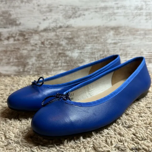 French Sole Womens Nicky Hilton - Kathy Navy Ballet Flats Size 8 Medium (B, M)