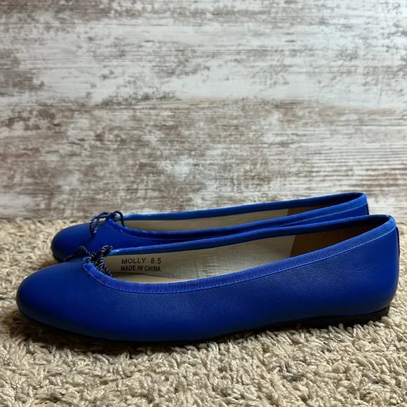 French Sole Womens Nicky Hilton - Kathy Navy Ballet Flats Size 8 Medium (B, M)