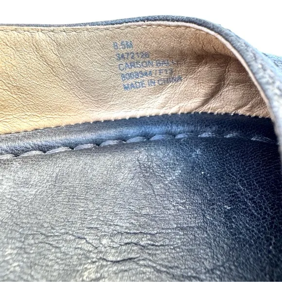 FRYE Carson Black Leather Round Toe Ballet Flats Loafers Women’s Size 8.5