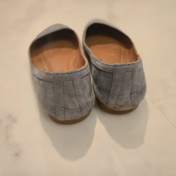 Frye Carson Dusty Blue Suede Flats