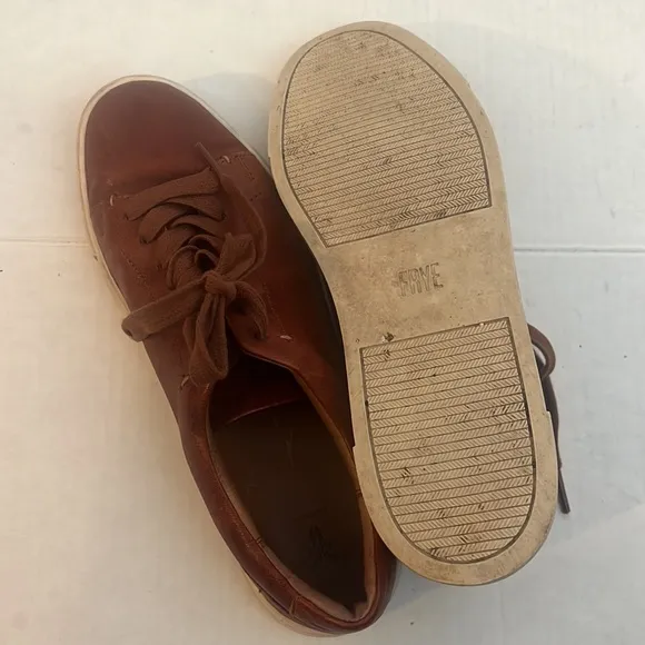 Frye Chambers Low Top Leather Lace-Up Sneakers Size 8
