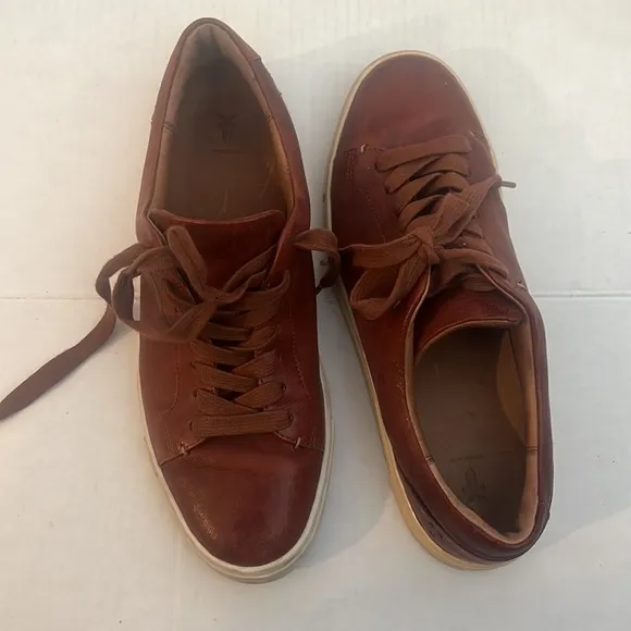 Frye Chambers Low Top Leather Lace-Up Sneakers Size 8