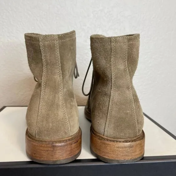 Frye Chris 3486960 Lace up Combat Boots Light Brown Suede Men's Size 9.5 D