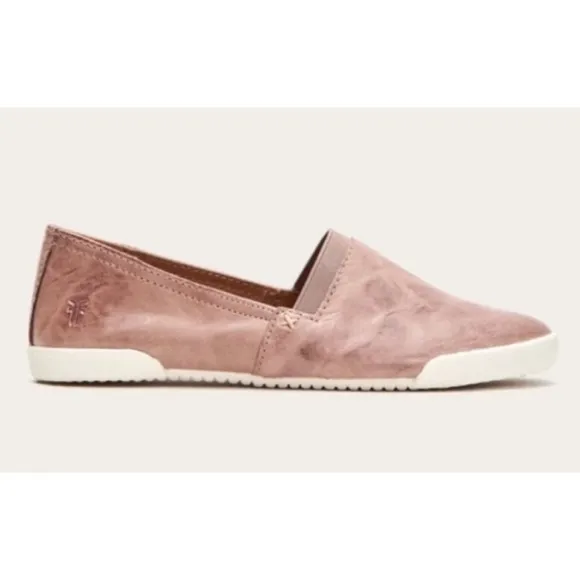 FRYE • Dusty Rose Genuine Leather Melanie Slip-On Flats
