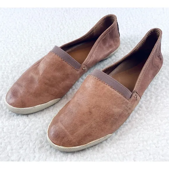 FRYE • Dusty Rose Genuine Leather Melanie Slip-On Flats