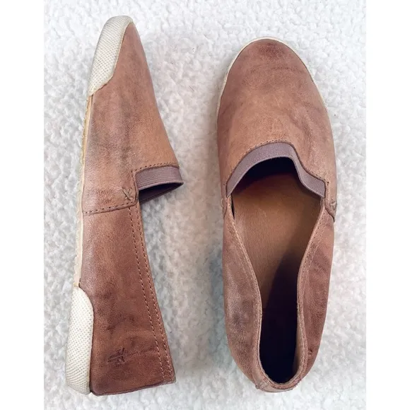 FRYE • Dusty Rose Genuine Leather Melanie Slip-On Flats