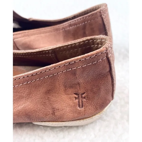 FRYE • Dusty Rose Genuine Leather Melanie Slip-On Flats