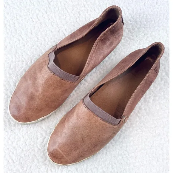 FRYE • Dusty Rose Genuine Leather Melanie Slip-On Flats
