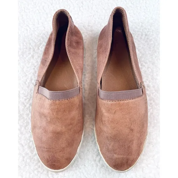 FRYE • Dusty Rose Genuine Leather Melanie Slip-On Flats