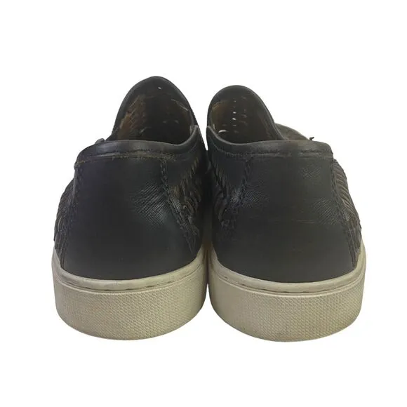 Frye Gabe Woven Loafers Slip On Shoes Men's Size 7 Black Leather Basket Weave