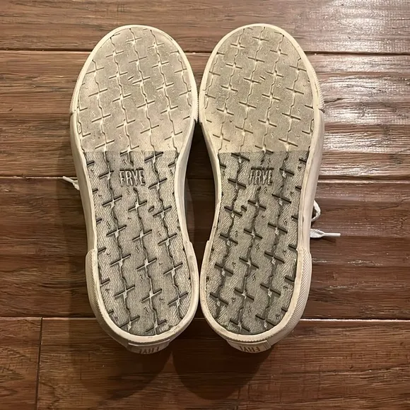 Frye Ludlow Gray Canvas Low Top Sneakers Size 9.5