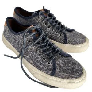 FRYE LUDLOW LOW 80517 MENS BLUE CANVAS LOW TOP LACE UP LIFESTYLE SNEAKERS SHOES