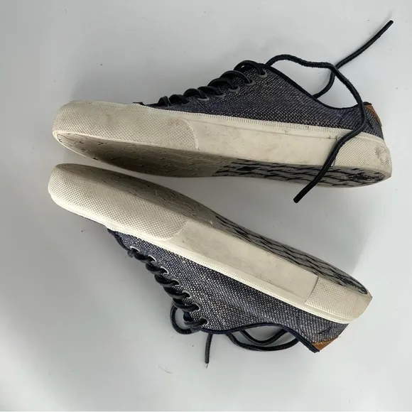 FRYE LUDLOW LOW 80517 MENS BLUE CANVAS LOW TOP LACE UP LIFESTYLE SNEAKERS SHOES