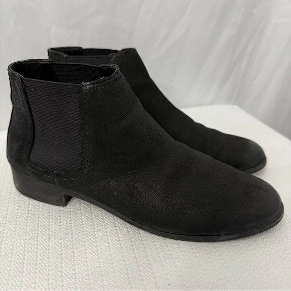 Frye Mallory Chelsea Leather Black Boots