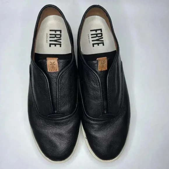 Frye Maya Slip On Sneakers Leather | Black | SZ 9.5
