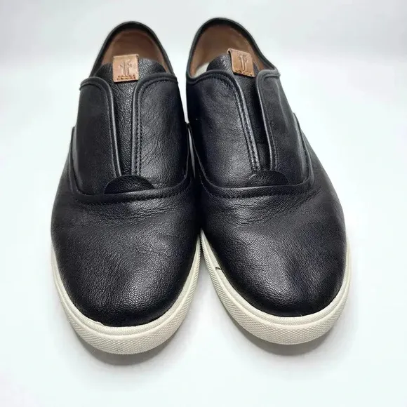 Frye Maya Slip On Sneakers Leather | Black | SZ 9.5