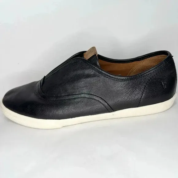 Frye Maya Slip On Sneakers Leather | Black | SZ 9.5