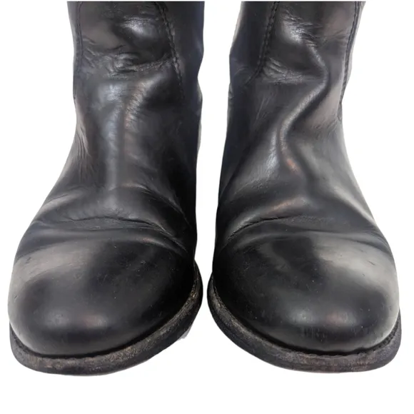 Frye Melissa Button Tall Leather Riding Boots Equestrian Boot Womens 7.5 Black