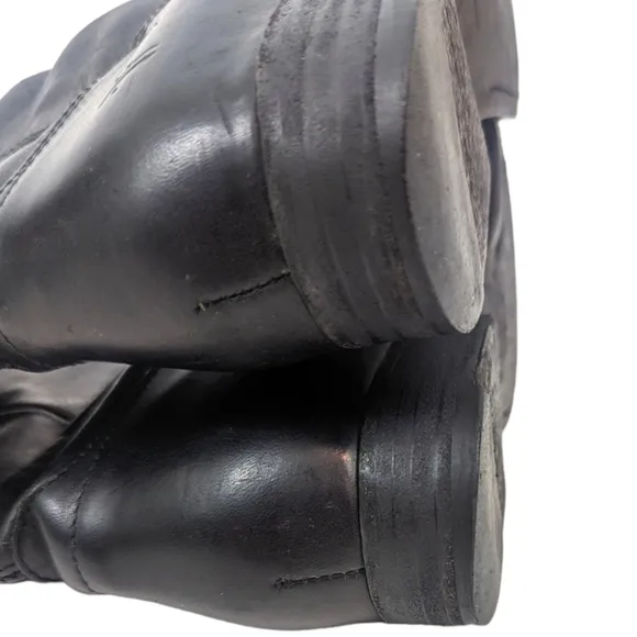 Frye Melissa Button Tall Leather Riding Boots Equestrian Boot Womens 7.5 Black