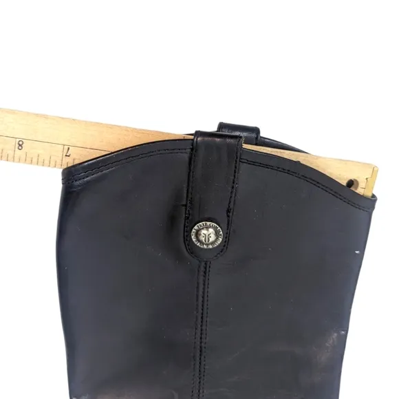 Frye Melissa Button Tall Leather Riding Boots Equestrian Boot Womens 7.5 Black