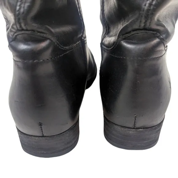 Frye Melissa Button Tall Leather Riding Boots Equestrian Boot Womens 7.5 Black