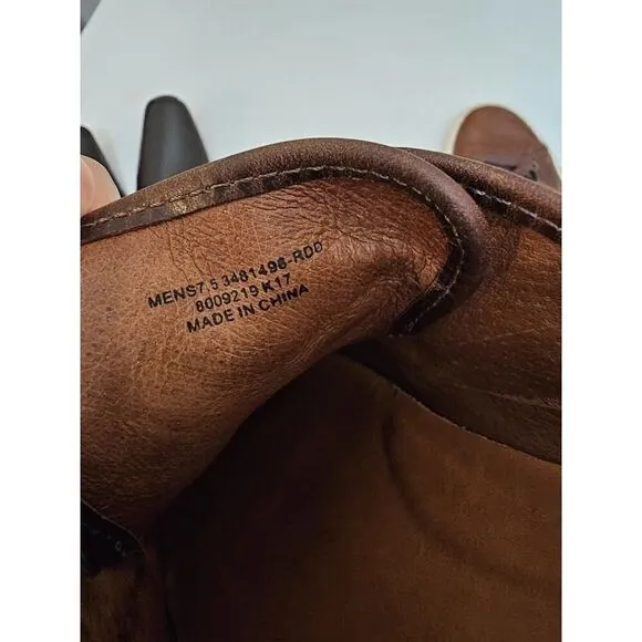 Frye Men’s Ludlow Cap 'Cognac' Low Top Sneakers Size 7.5 Brown Leather
