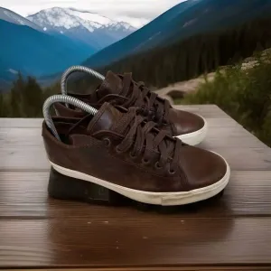 Frye Men’s Ludlow Cap 'Cognac' Low Top Sneakers Size 7.5 Brown Leather