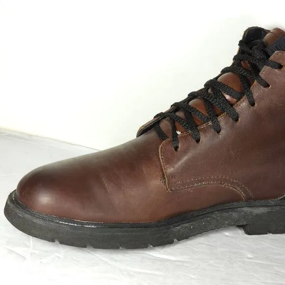 FRYE Men's Terra US 9,5 Cognac Brown Leather Lace-Up Chukka Combat Boots