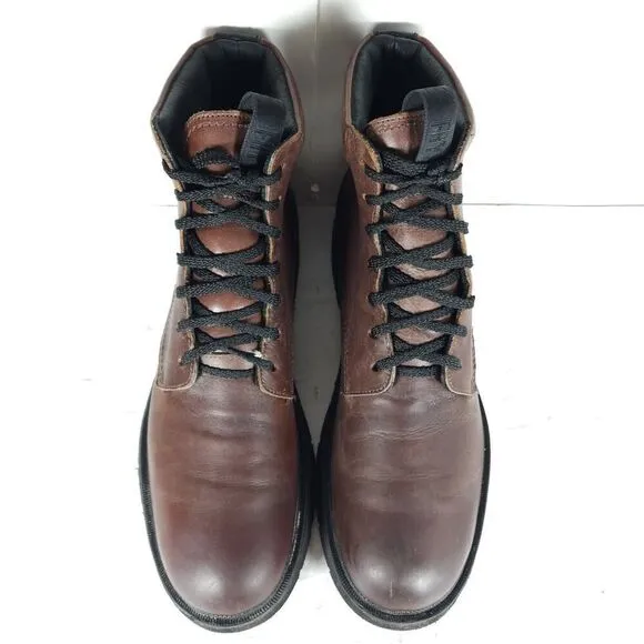 FRYE Men's Terra US 9,5 Cognac Brown Leather Lace-Up Chukka Combat Boots