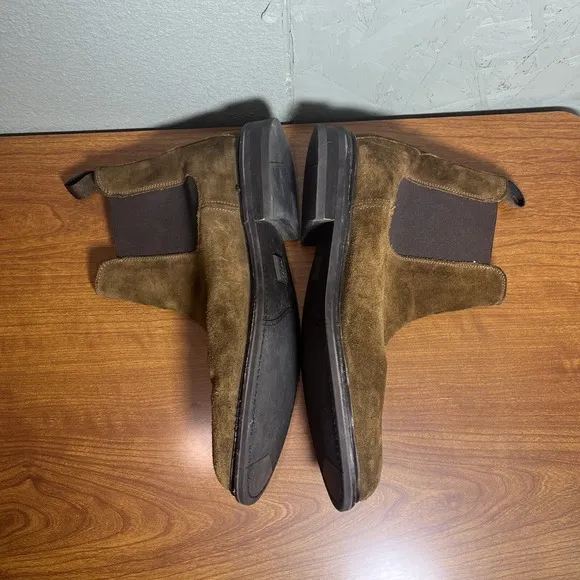 Frye Seth Tan Suede Leather Chelsea Ankle Slip On Casual Boots Mens Size 13D