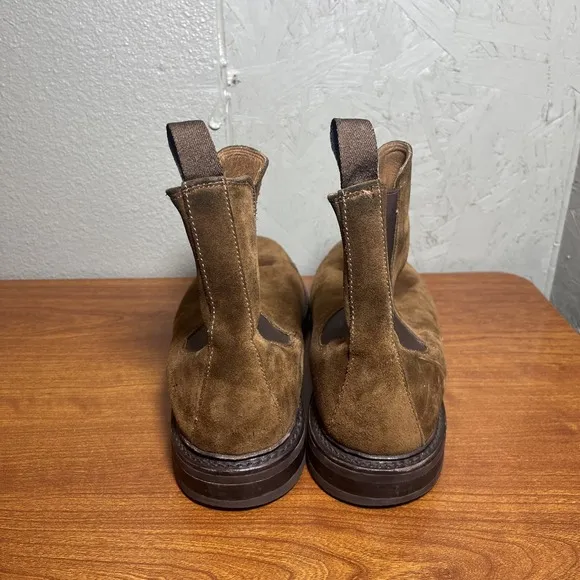 Frye Seth Tan Suede Leather Chelsea Ankle Slip On Casual Boots Mens Size 13D