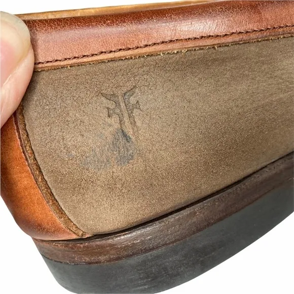 Frye Two Tone Brown Nubuck/Leather Driving Loafers