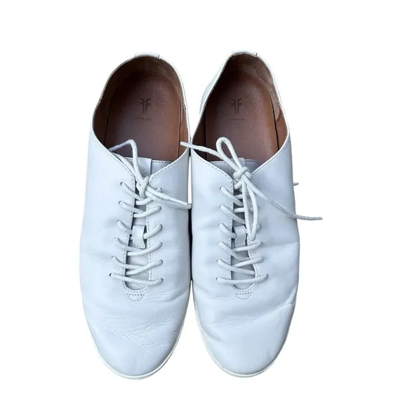 Frye Womens Sneakers White Webster Leather Low Top Sneakers Casual US 11