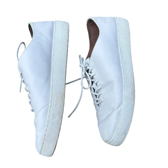 Frye Womens Sneakers White Webster Leather Low Top Sneakers Casual US 11