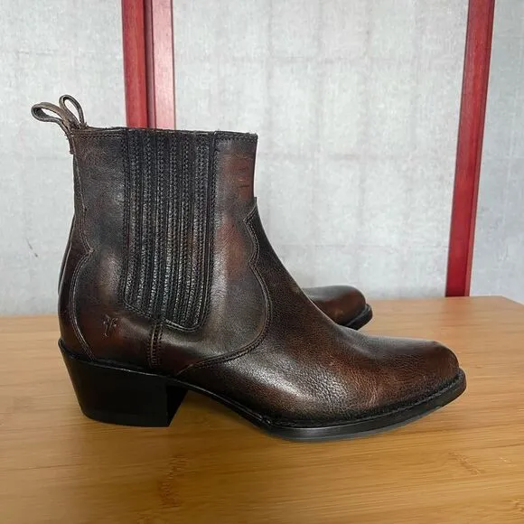 Frye Women’s Diana Brown Leather Chelsea Boots (Size: 7)