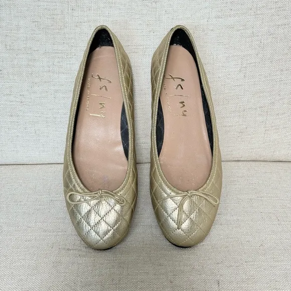 FS/NY French Sole New York ballet flats with bow details. Size 38‎