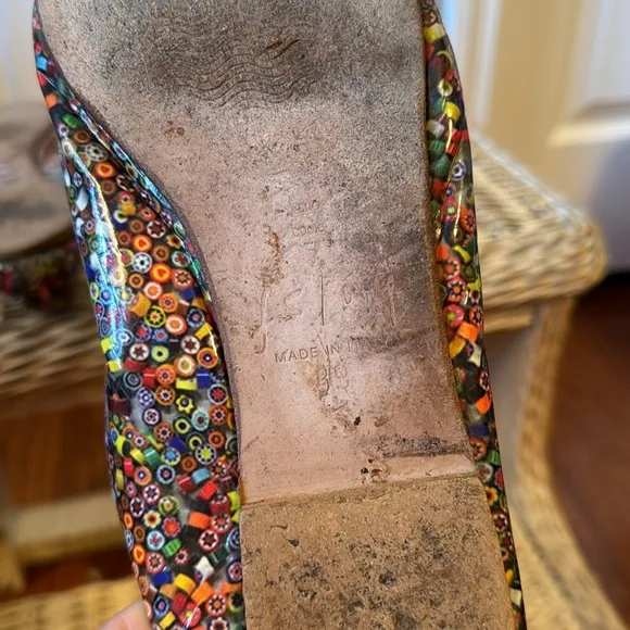 FS/NY French Sole Prints ballet flats multicolor sz 39 made in Italy