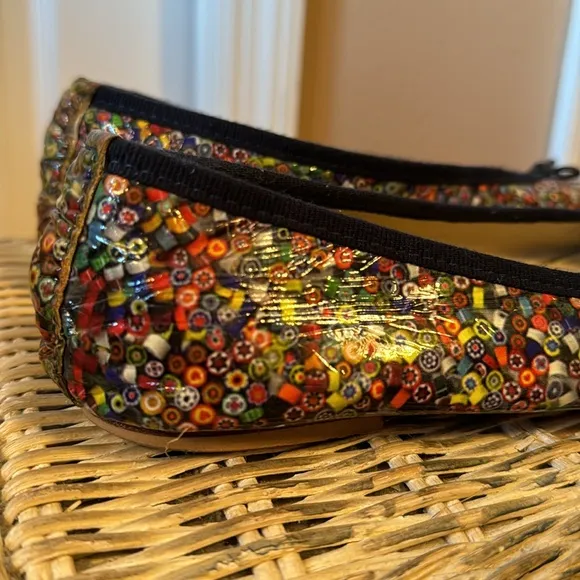 FS/NY French Sole Prints ballet flats multicolor sz 39 made in Italy