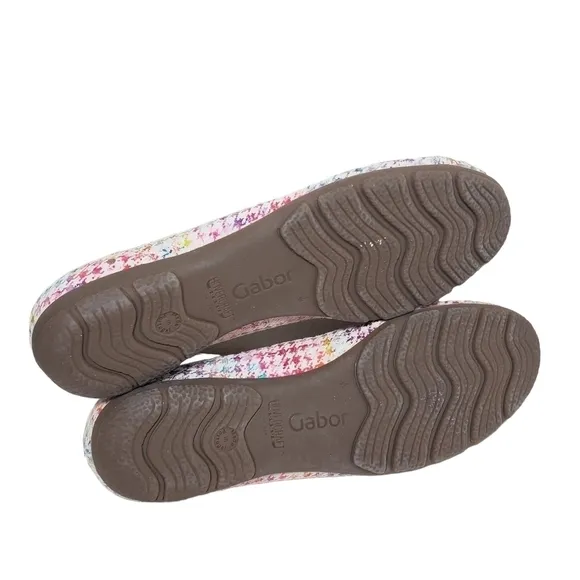 Gabor Multi-Color Closed Toe Perforated Flats Sz 6.5 (4)