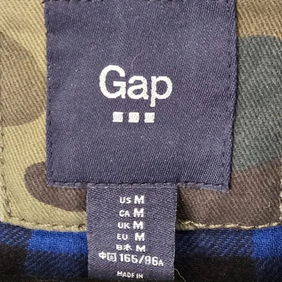 Gap Camouflage button up jacket