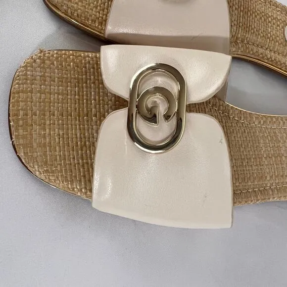 GBG Women's Sandals Size 9M Gold Hardwear Slip-On NEW