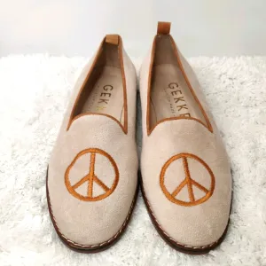 Gekke Custom peace flats sz 37