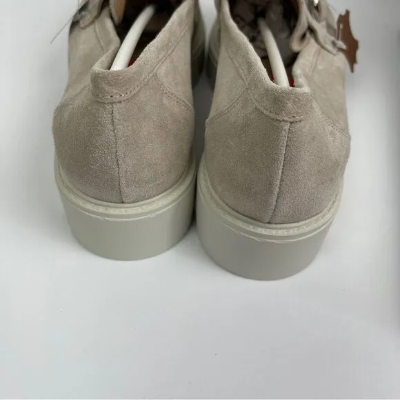 Gems Tan Chain Chunky Sole Suede Flats Size 9.5