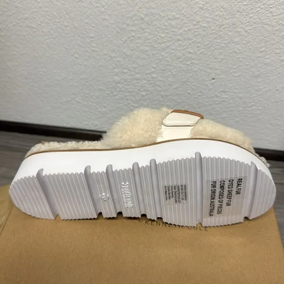 Gentle Souls by Kenneth Cole Lavern Cozy Shearling Slide Sandals
