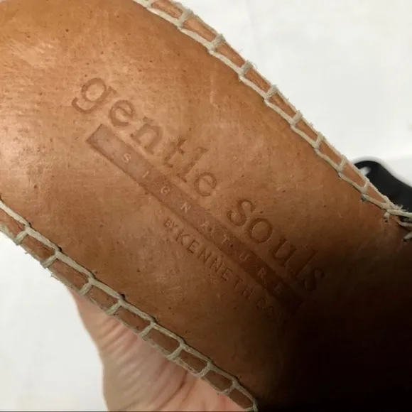 GENTLE SOULS suede wedge sandals