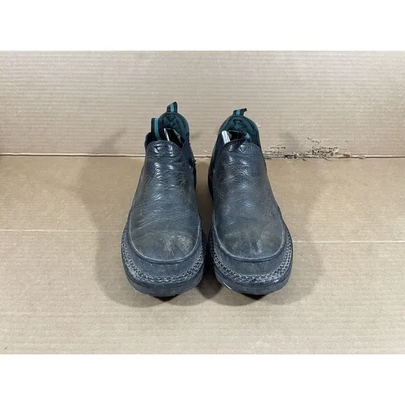 Georgia Giant Romeo Black Leather Work Boots Shoes Chelsea GR270 Mens 11 M
