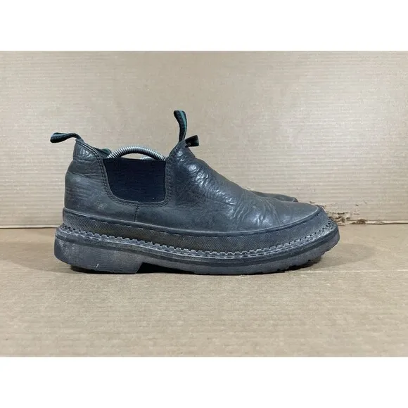 Georgia Giant Romeo Black Leather Work Boots Shoes Chelsea GR270 Mens 11 M